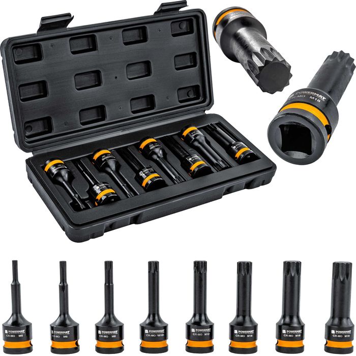 zestaw nasadek udarowych spline 1/2 cala PM-ZNU-518T