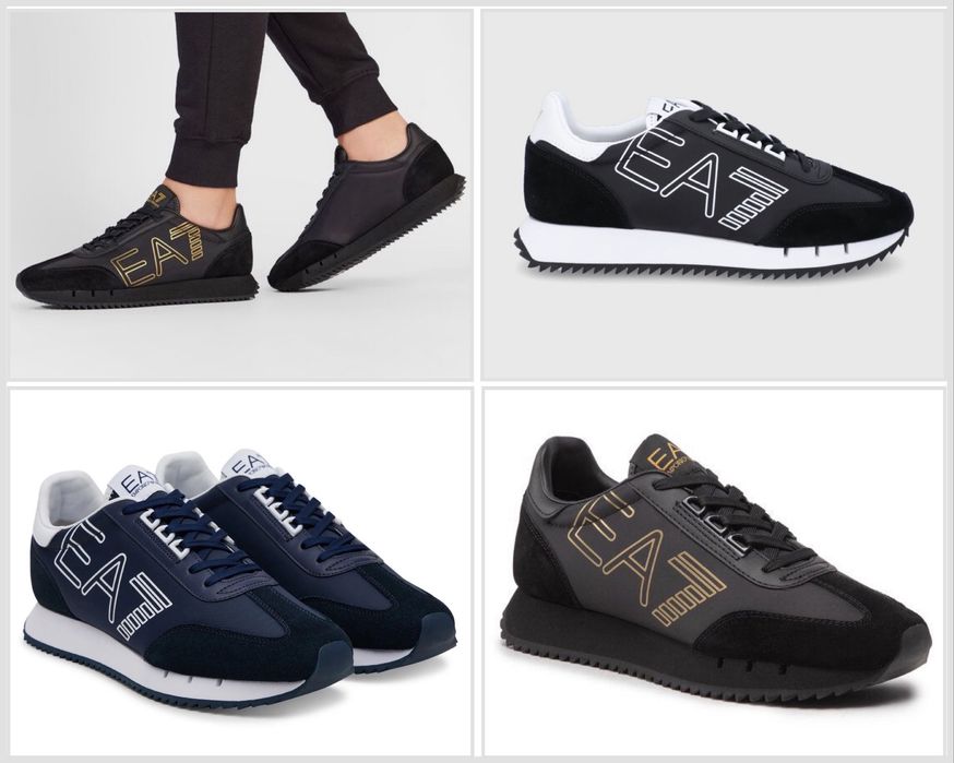 Чоловічі кросівки Emporio Armani EA7 41, 42, 43, 44 нові чорні сині оригінал армані фірмові
