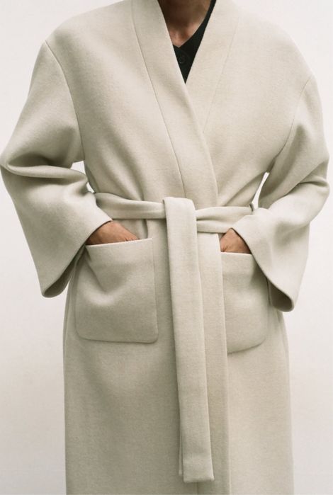 Zara plaszcz z welny monteco roz 38/m nowy