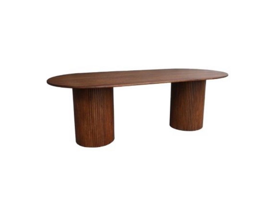 Mesa de jantar oval | Nogueira