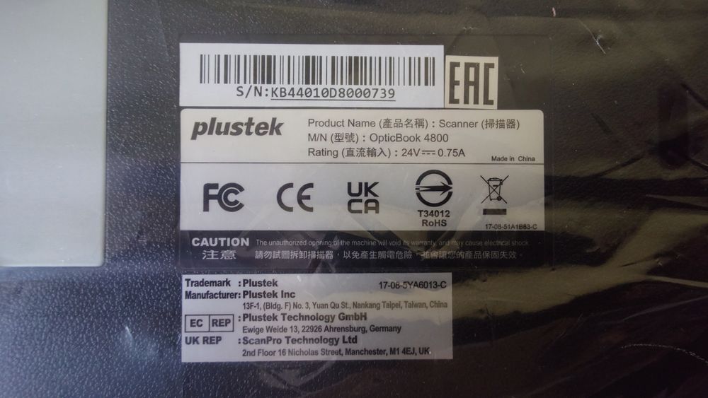 Plustek OpticBook 4800