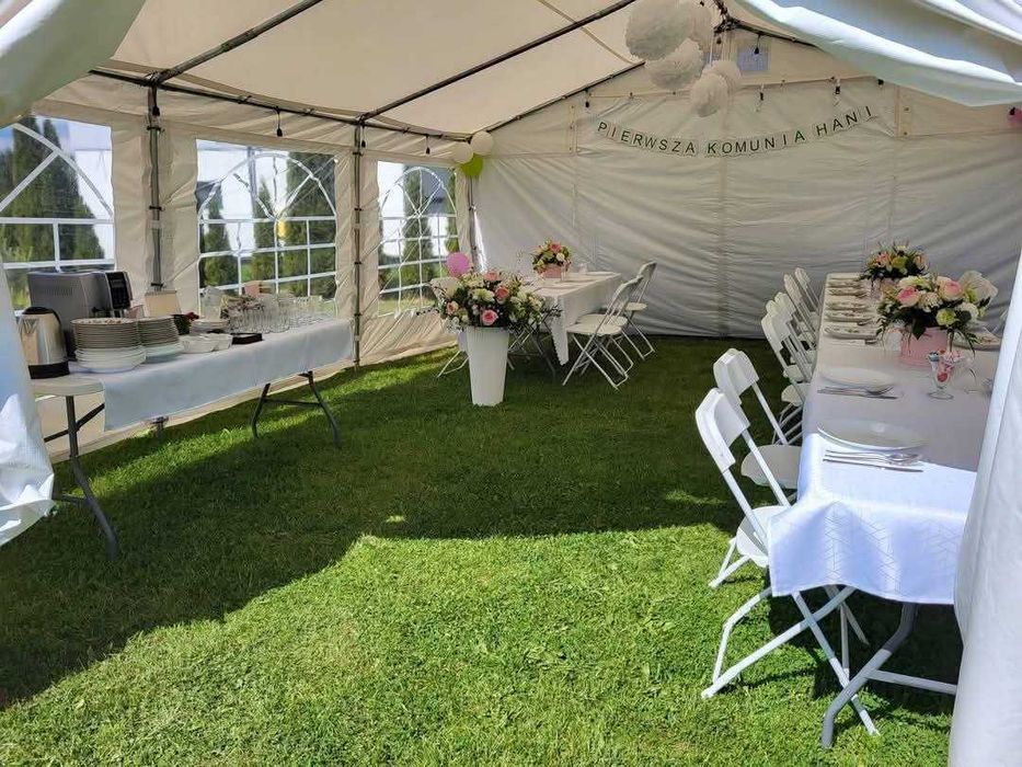 Duże namioty imprezowe z wyposażeniem! Na komunię, poprawiny!!