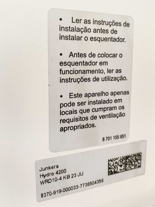 Esquentador Junkers hydro 4200 WRD10-4 KB 23 JU