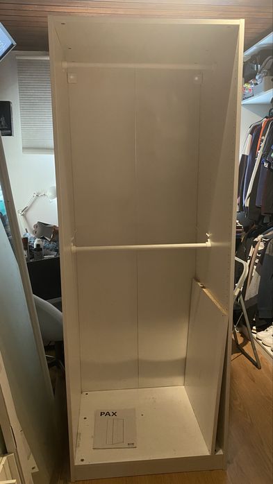 Roupeiro PAX IKEA branco 75cm + 2 varões + 1 prateleira