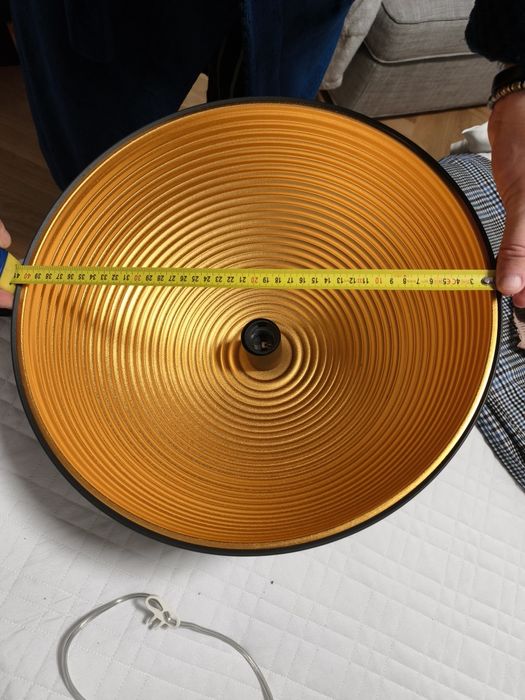 Candeeiro de teto em metal preto- diâmetro 40cm