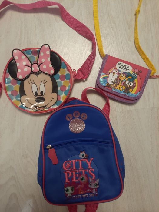 Plecaczek city pets, torebka mini i portfelik