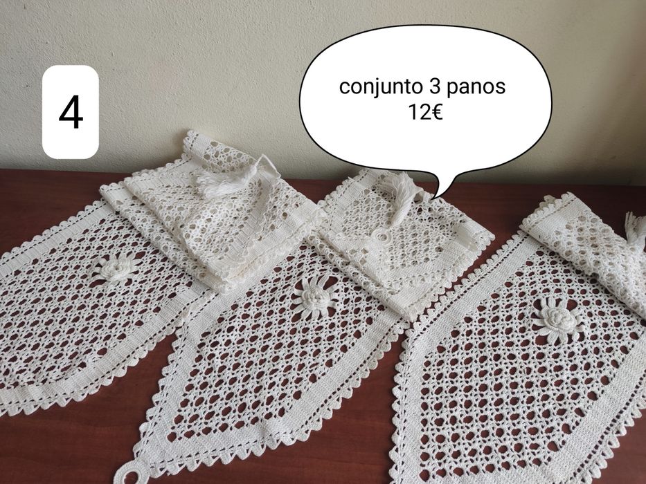 Bem elaborados Panos em renda croché