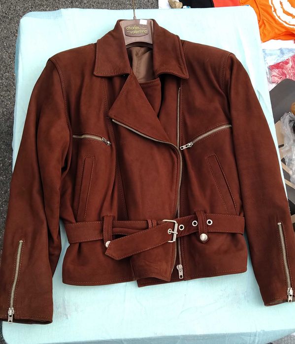 Casaco em PELE tipo motard (Casa das Peles)