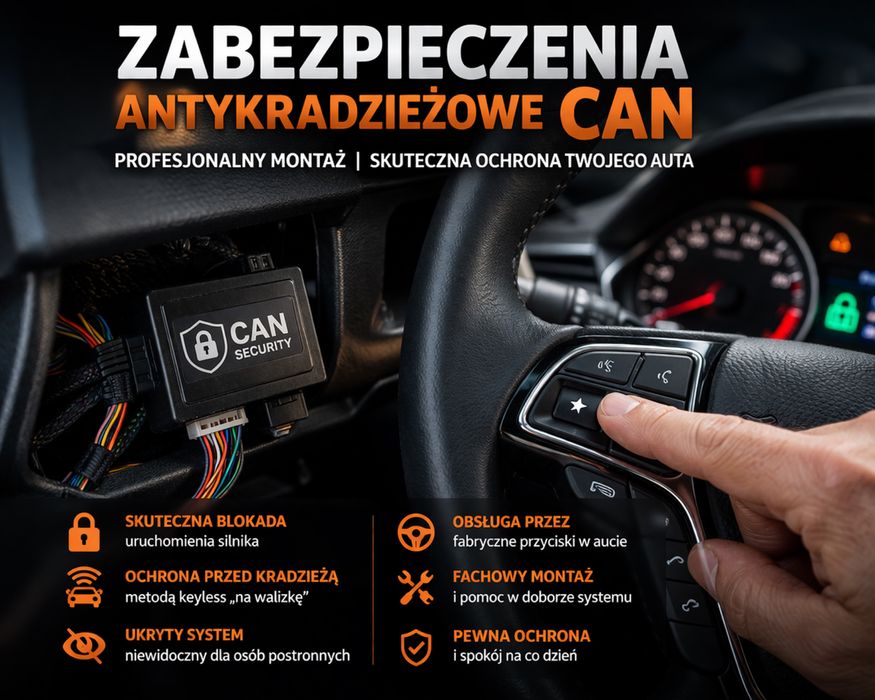 Montaż zabezpieczeń antykradzieżowych CAN – skuteczna ochrona auta