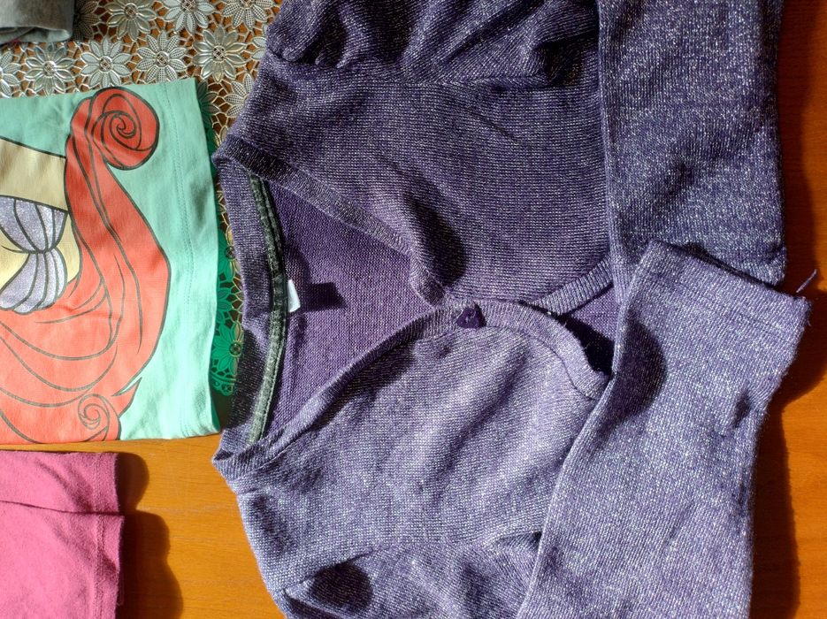 Ubrania, getry, t-shirt , spódnica, tunika 122 128