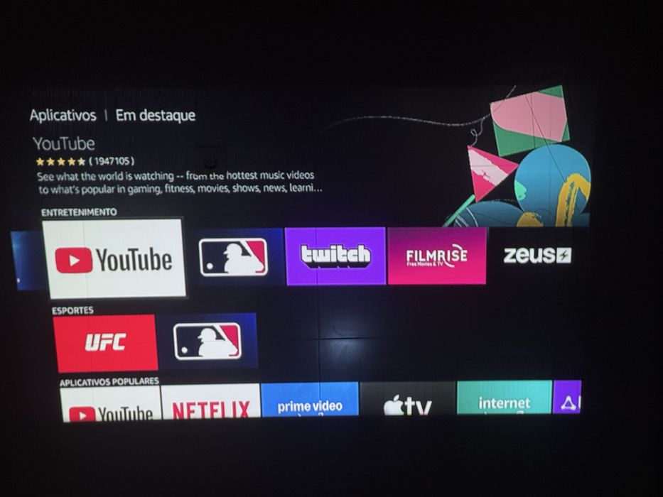 Projetor a bateria + fire tv stick amazon