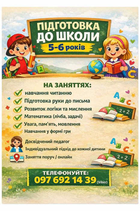 Репетитор початкових класів та підготовка до школи