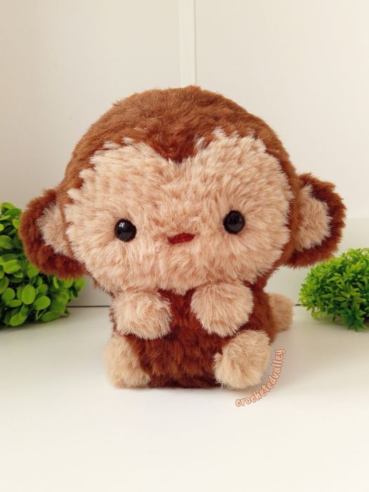 pluszak małpka amigurumi rękodzieło
