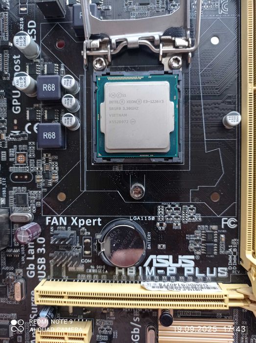 Комплект Intel XEON E3 1226 v3 ( I5 4590) , ОЗУ DDR3, Материнка.