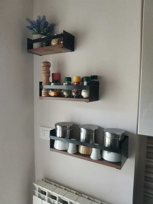 Półka łazienkowa 3 sztuki loft retro na ścianę ścienne dekoracja