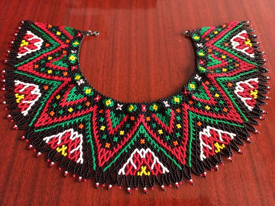 Українська силянка з чеського бісеру до вишиванки, намисто, кольє