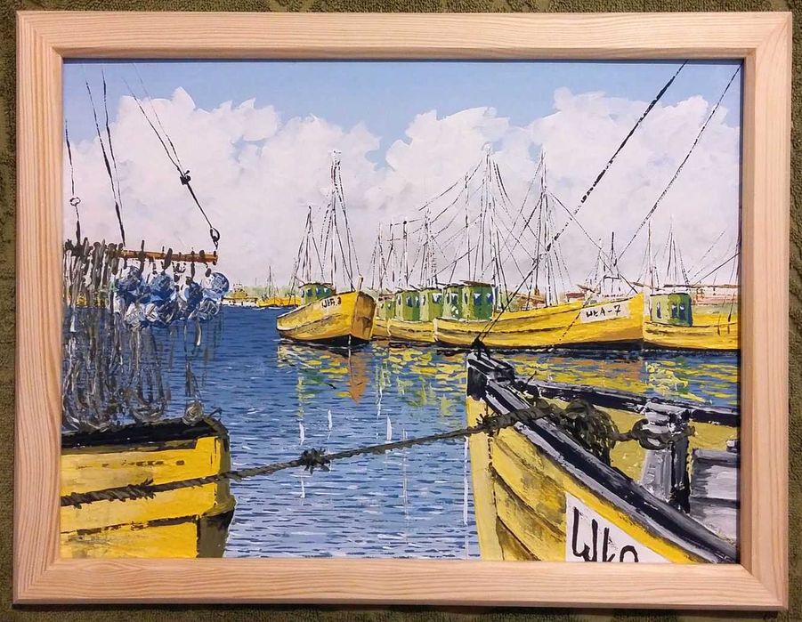 Obraz Dawny port rybacki 30x40 na panelu Oferuje autor Jerzy Okoń