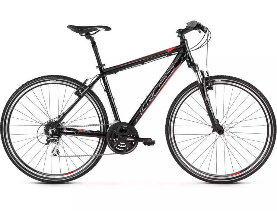 Rower męski Kross Evado 3.0 VB czarno-czerwony nowy  - sklep Śląsk