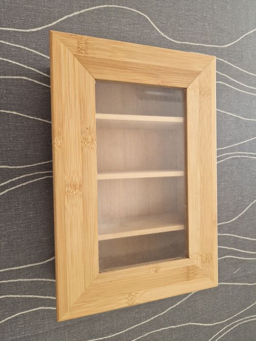 Caixa organizadora de chá em bambu com tampa e fecho magnético