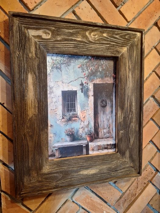 Romantyczny widok w rustykalnej ramie