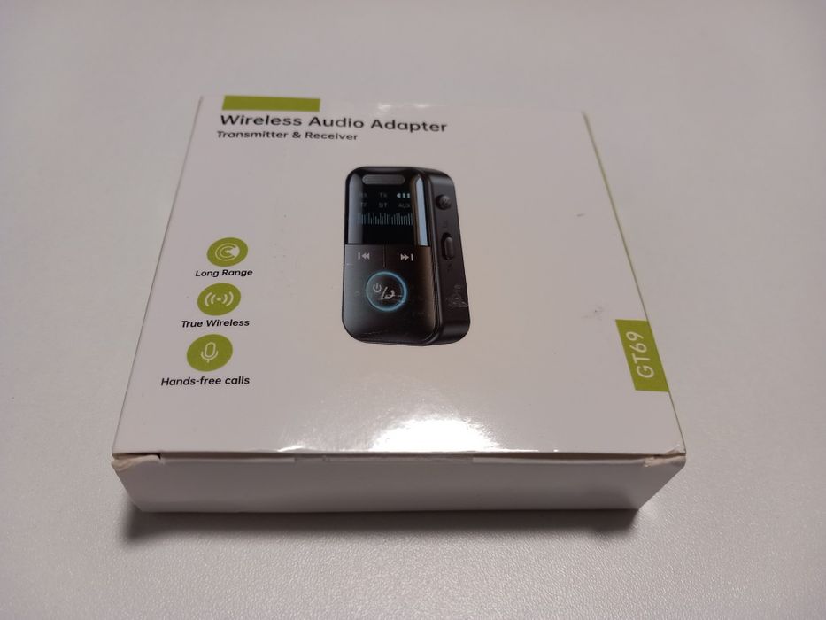 Bezprzewodowy adapter audio GT69 (nadajnik i odbiornik Bluetooth 5.4) 4 w 1 [3674]