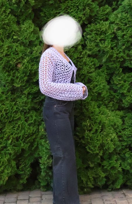 Fioletowy sweterek handmade