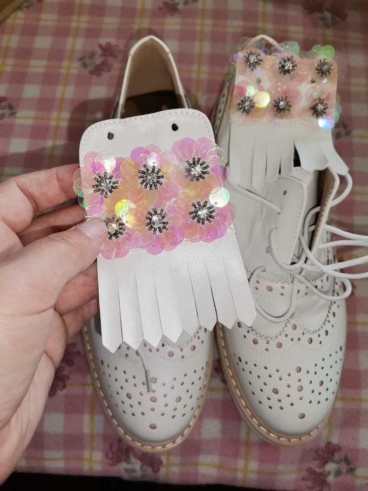 Sapato imitação renda