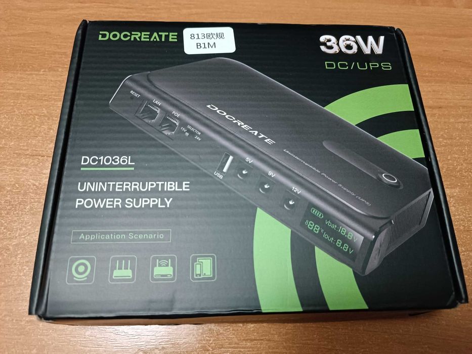 Джерело безперебійного живлення (ДБЖ/UPS) Docreate DC1036L – 36W