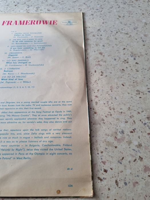 Płyta winylowa Framerowie Pozdrowienia z różnych stron