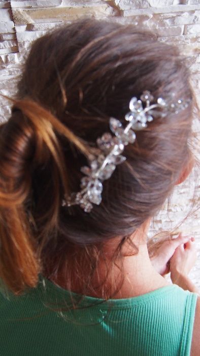 Diadem ślubny grzebyk NOWY