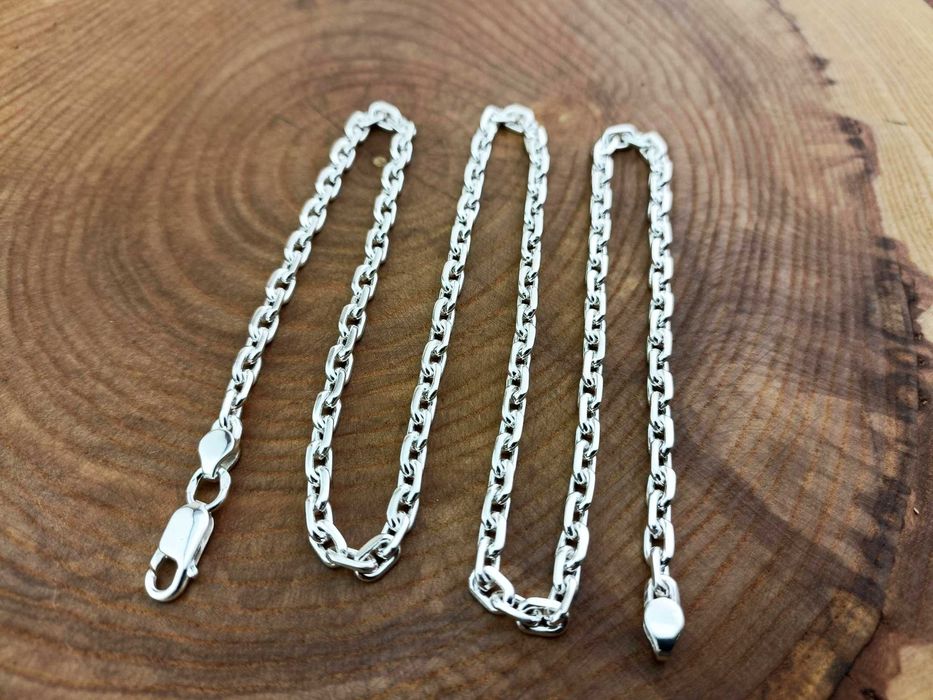 Срібний ланцюг Якір, срібна цепочка якорная Серебряная цепь Якорь