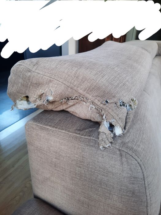Sofa rozkładana, 5 osobowa, szara