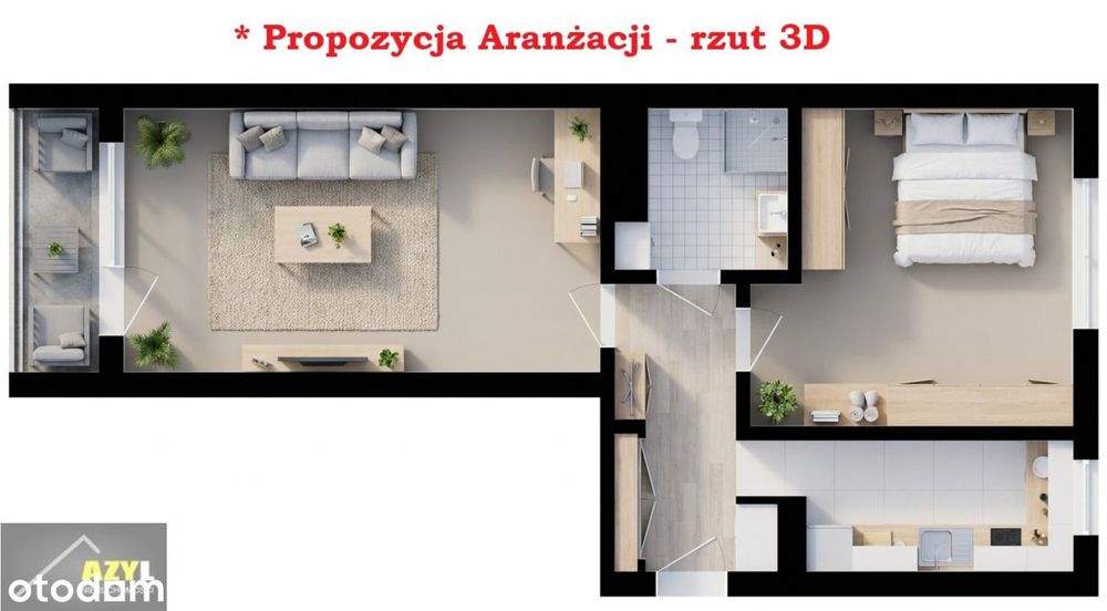 Mieszkanie na sprzedaż, 2 pokoje, 53 m², Sosnowiec
