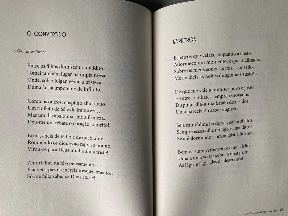 Sonetos Completos, de Antero de Quental