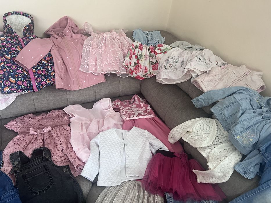 Paka ciuszkow dla dziewczynki 92 sukienki spodniczki  buty kurtki