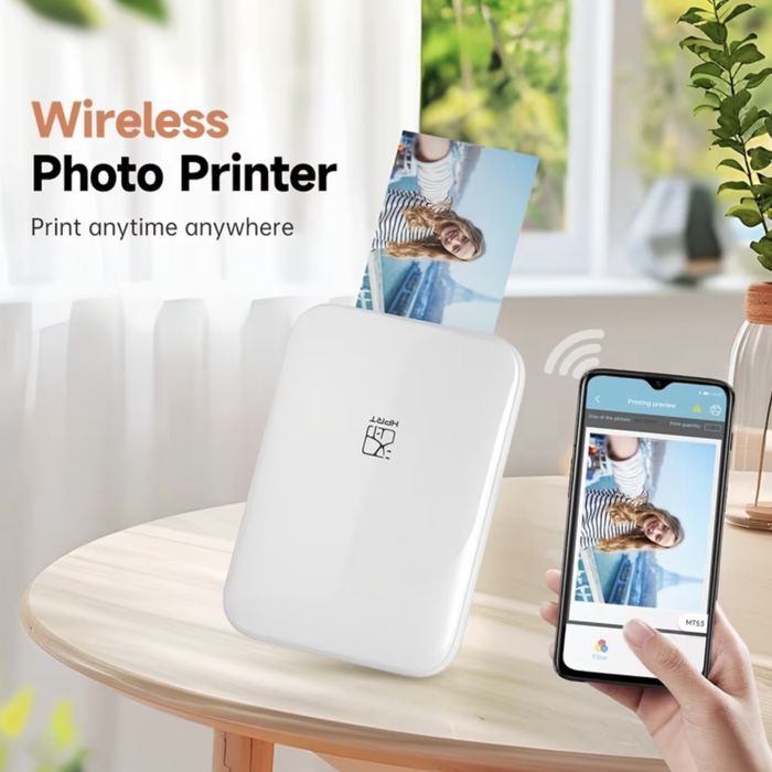 Instax Drukarka do mini zdjęć z telefonu Photo Printer Android Apple + 50 arkuszy na drukowanie zdjęć