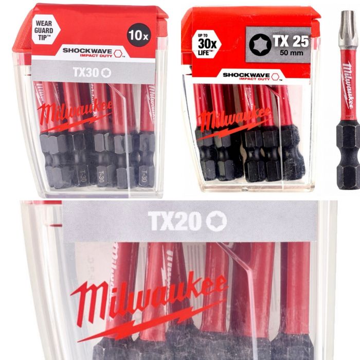 Біта Milwaukee Shockwave TX20, TX25, TX30 50 мм - 10 шт