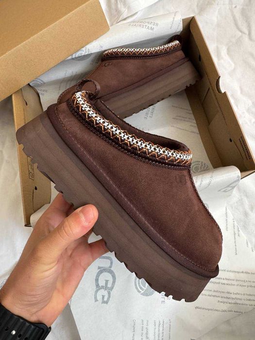 Женские Угги Ugg Tasman platform brown / Угги тапочки LUX 37 38 39