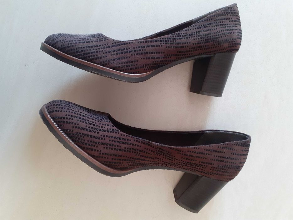 Nowe buty damskie półbuty 41 Marco Tozzi wsuwane obcas