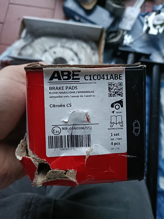 Citroen C5 tarcza + klocki hamulcowe przód ABE nowe