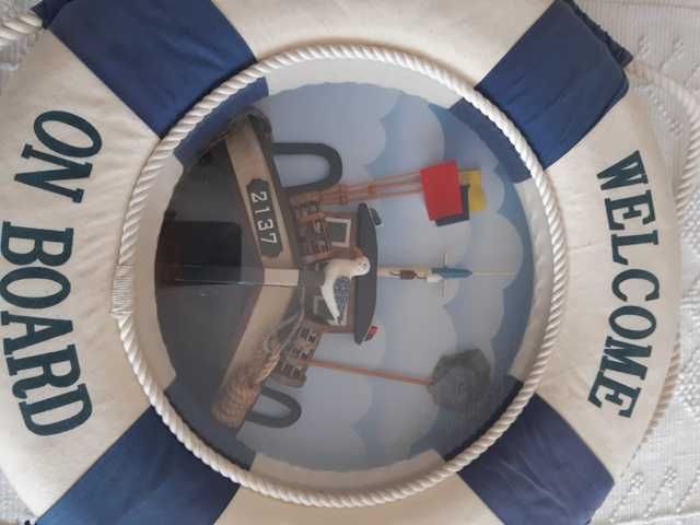 Quadro Âncora com Motivos Náuticos