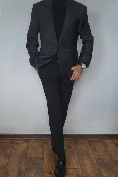 JOOP! marynarka męska rozmiar 52 Slim Fit grafitowa 98% wełna