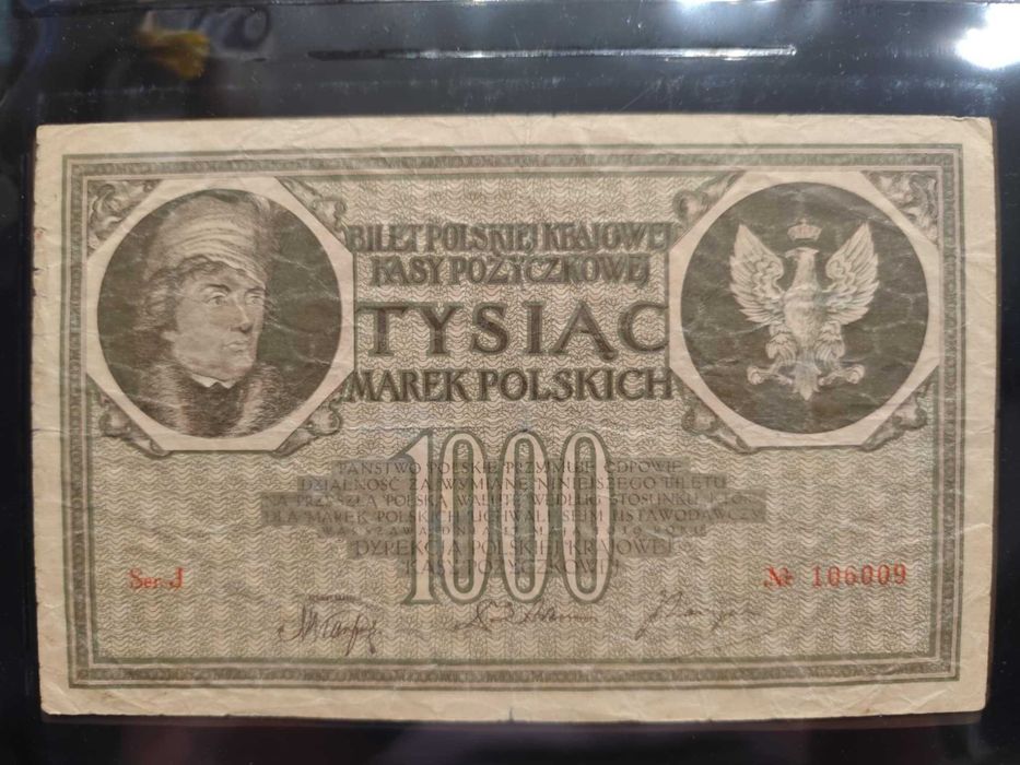 1000 marek polskich 1919 (majowe) Ser. J/K/L (do wyboru)