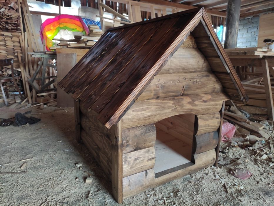 Будка для собаки. Собачі будки з фальш брусу блок хаусу.