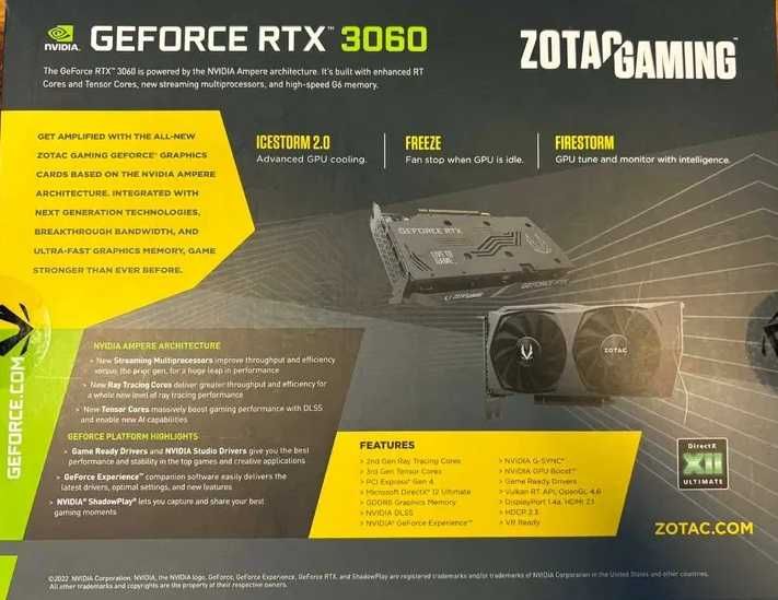 Karta grafiki ASUS RTX 3060 12GB OC - Nowa