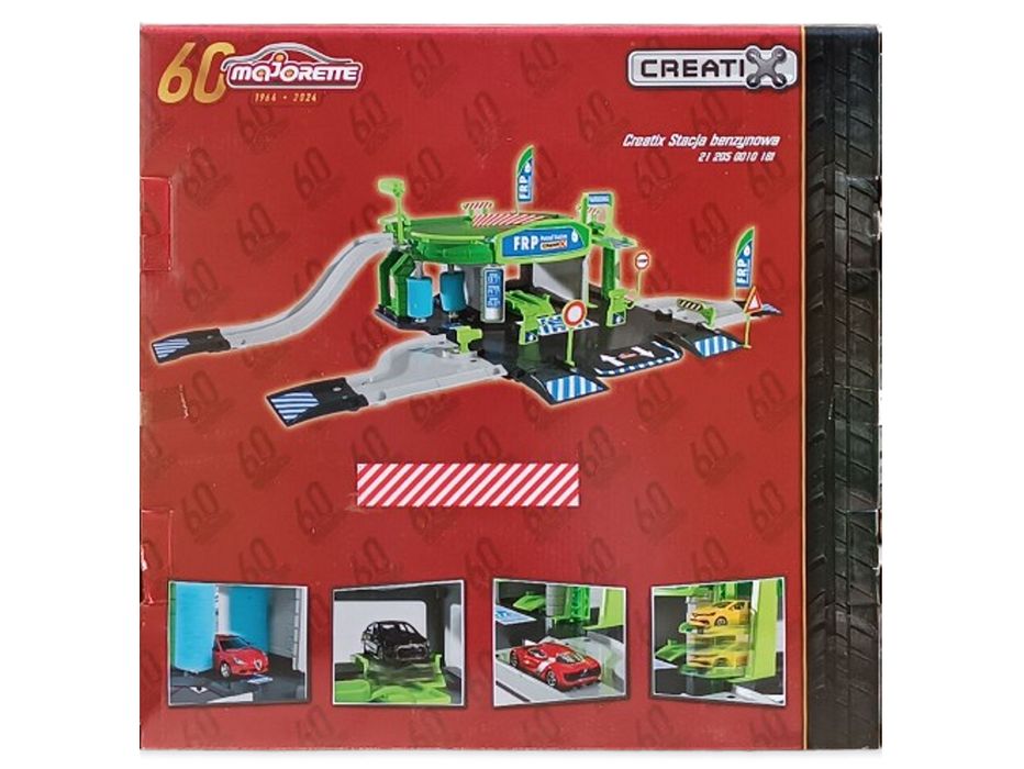 Majorette Creatix Stacja Benzynowa Myjnia Parking
