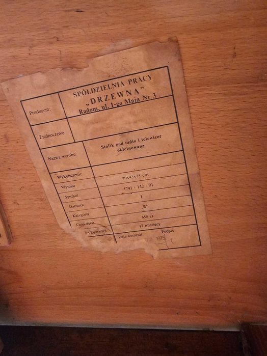 Meble PRL oryginał bez renowacji