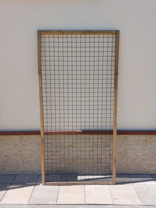 Pergola drewniana z metalowa krata 180x90, panel, płot, siatka, krata - 4 sztuki - płot hoya