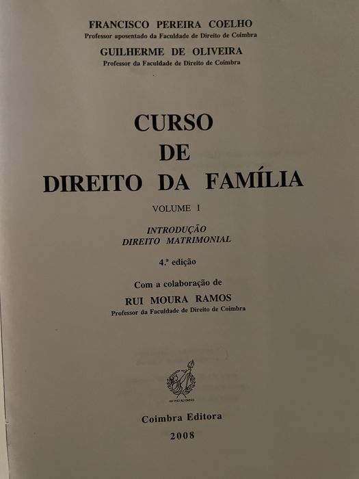 Curso de Direito da Família Volume I