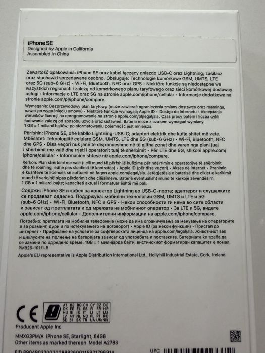 iPhone SE3 biały/64gb/jak nowy!